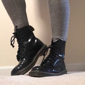 Dr. Martens Women 1460 Black Patent Leather Boots